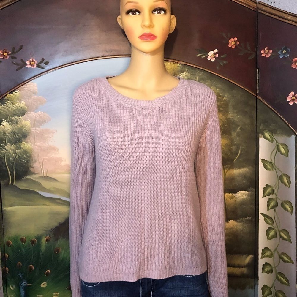 Moon & Madison Women Sweater Sz S Ribbon Tie back